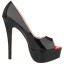 Peep Toe - Verniz Preto