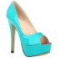 Peep Toe - Verniz Turquesa