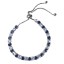Pulseira Ajustável Roxa e Branca