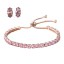 Conjunto com Zircônias Rosa