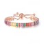 Pulseira Rosê com Zircônias Coloridas