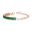 Pulseira Rosê com Zircônias Esmeralda