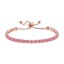 Pulseira Ajustável Rosê com Zircônias Rosa