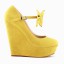 Scarpin - Anabela Amarelo