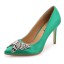 Scarpin - Verde com Borboleta