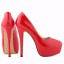 Scarpin - Vermelho com Meia Pata