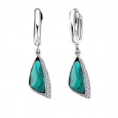Argolas com Cristais Verdes