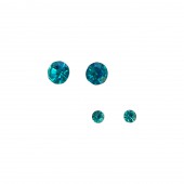 Brincos com Cristal Azul Claro - 0,7cm / 0,4cm