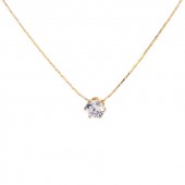 Colar Dourado com Zircônia