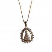 Colar Dourado com Nossa Senhora Aparecida